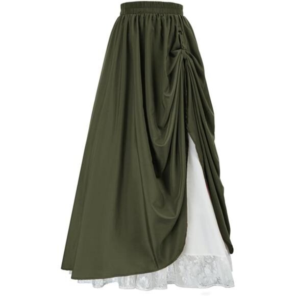 Dresses & Skirts - Maxi Long Skirt Double Layered Green
